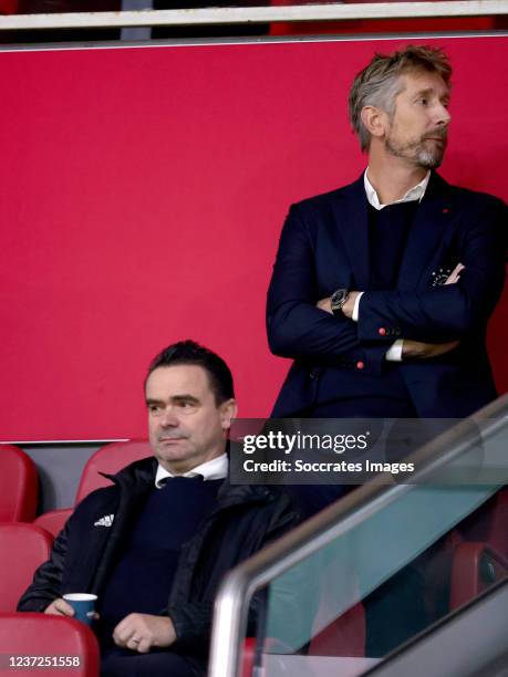 Director Edwin van der Sar of Ajax, director Marc Overmars of Ajax during the Dutch KNVB Beker match between Ajax v Barendrecht at the Johan Cruijff...