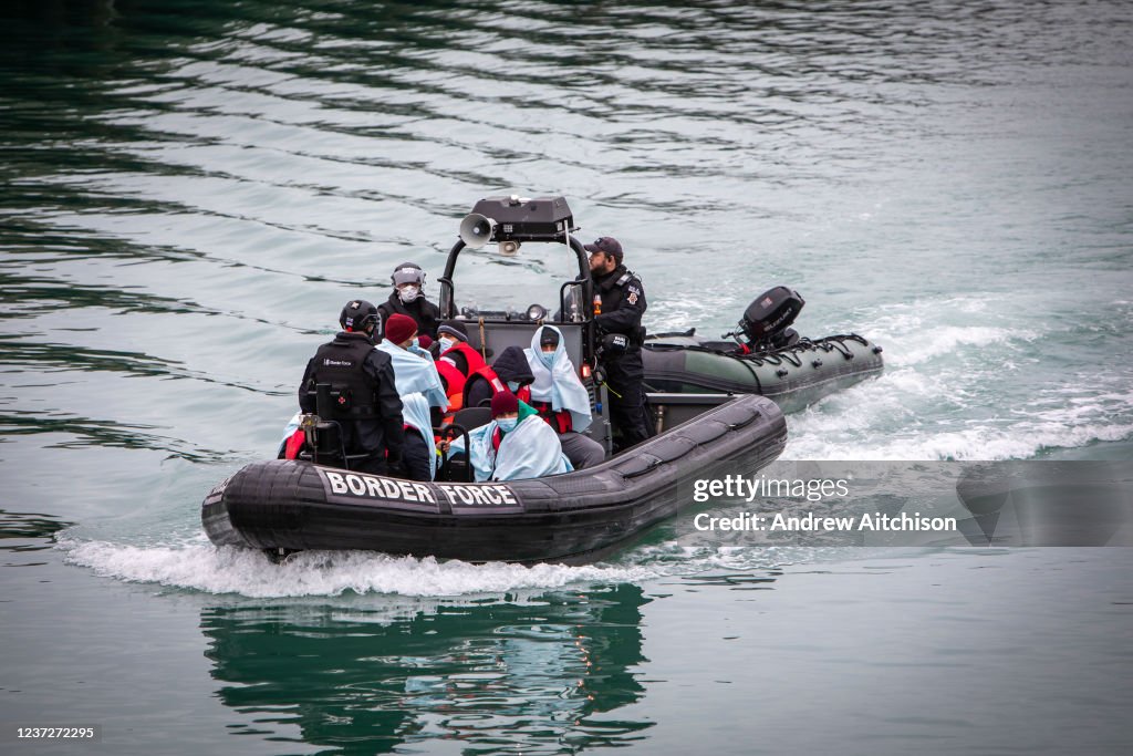 Asylum Seekers Arriving Into Dover Docks