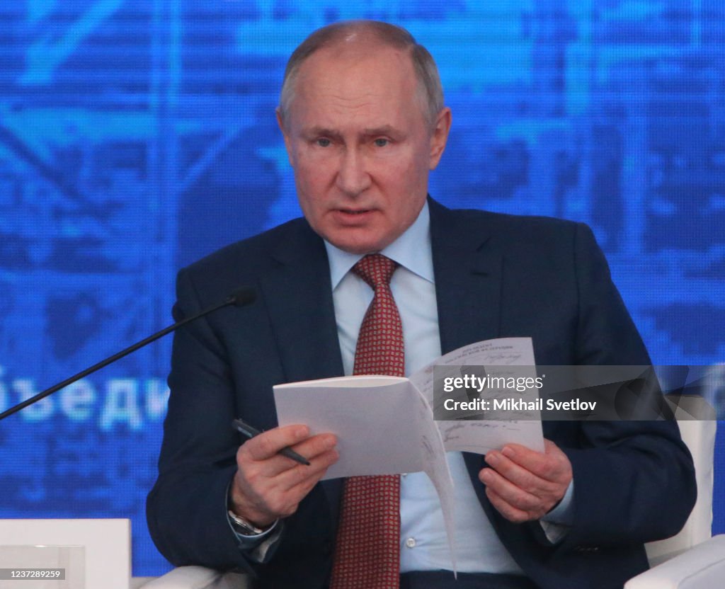 Russian President Vladimir Putin Atttends Russian Union Of Industrialists And Entrepreneurs Congress