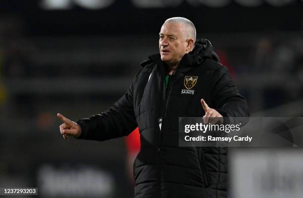 Antrim , United Kingdom - 17 December 2021; Northampton Saints head coach Chris Boyd before the Heineken Champions Cup Pool A match between Ulster...