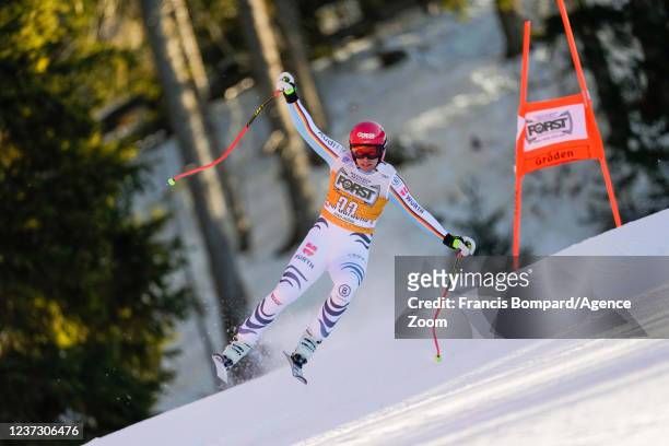 Josef Ferstl of Team Germany competes during the Audi FIS Alpine Ski World Cup Men's Downhill on December 18, 2021 in Val Gardena Italy.