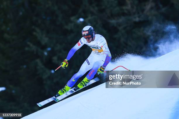 Bryce First place during the alpine ski race 2021 FIS Ski World Cup - Men&amp;#39;s Downhill on December 18, 2021 at the Saslong in Val Gardena, Italy