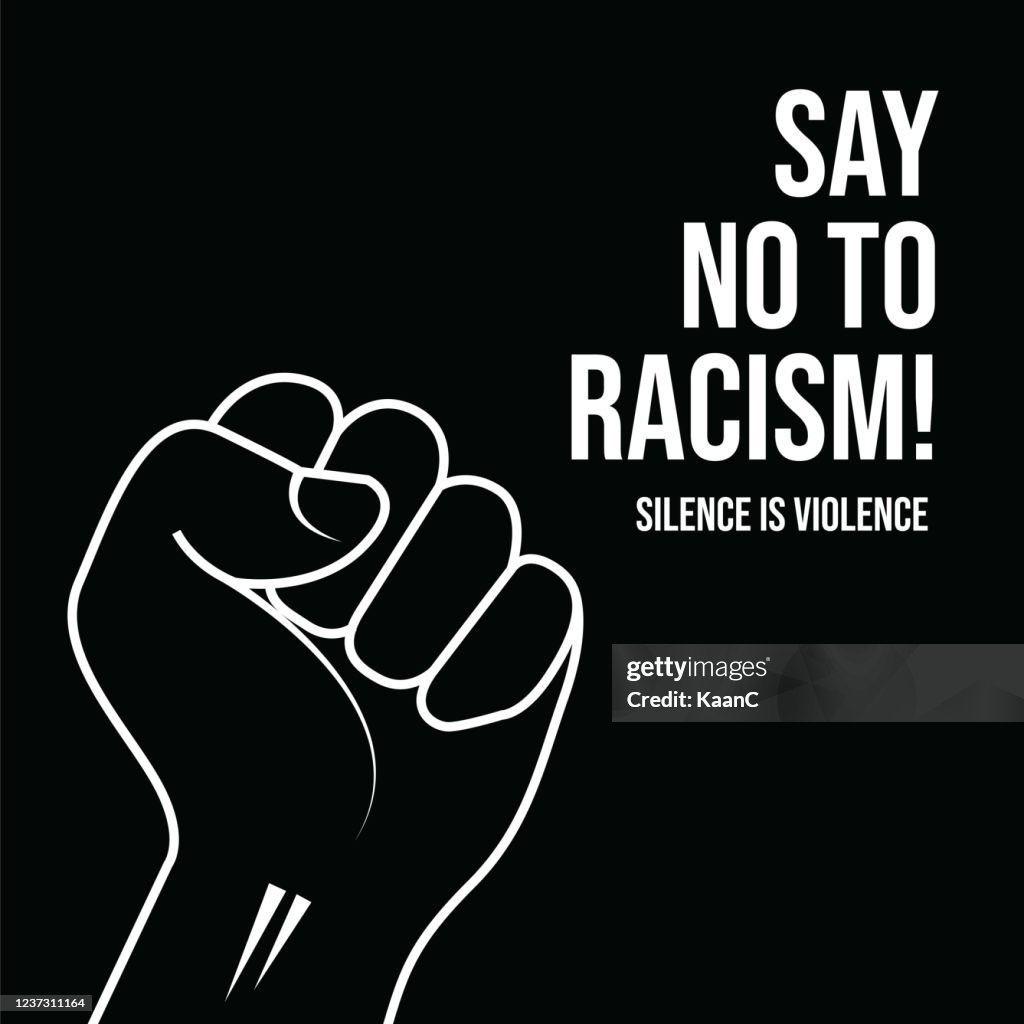 No Racism Civil Rights Elimination Of Racial Discrimination Stock Illustration Say No To ...