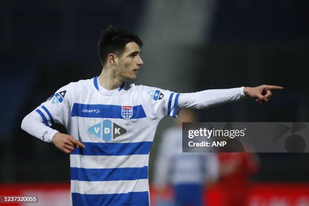 Slobodan Tedic of PEC Zwolle during the Dutch Eredivisie match between PEC Zwolle and FC Twente at MAC3Park stadium on December 18, 2021 in Zwolle,...