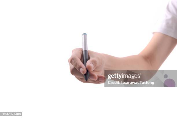 hand writing by pen mouse - human hand drawing stock pictures, royalty-free photos & images