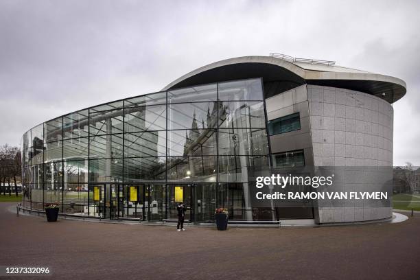 The Van Gogh Museum on the museumplein is closed on the first day of a the hard lockdown on December 19 as the Dutch governemt ordered a lockdown to...