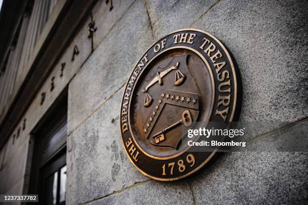 The U.S. Treasury building in Washington, D.C., U.S., on Sunday, Dec. 19, 2021. The Treasury's top official for financial oversight said government...