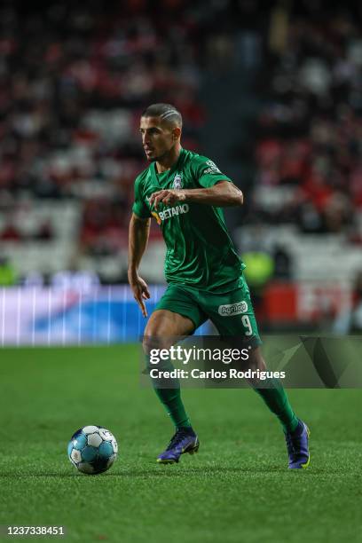 Ali Alipour of CS Maritimo during the Liga Portugal Bwin match between SL Benfica and CS Maritimo at Estadio da Luz on December 19, 2021 in Lisbon,...