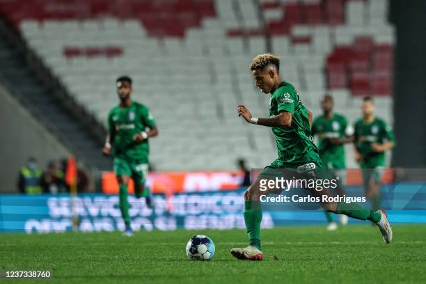 Andre Vidigal of CS Maritimo during the Liga Portugal Bwin match between SL Benfica and CS Maritimo at Estadio da Luz on December 19, 2021 in Lisbon,...