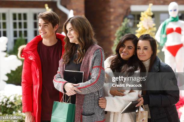 Season:2021 -- Pictured: Kyle Selig as Jake, Betsy Brandt as Diana, Jearnest Corchado as Skye, Kyle Richards as Trish --