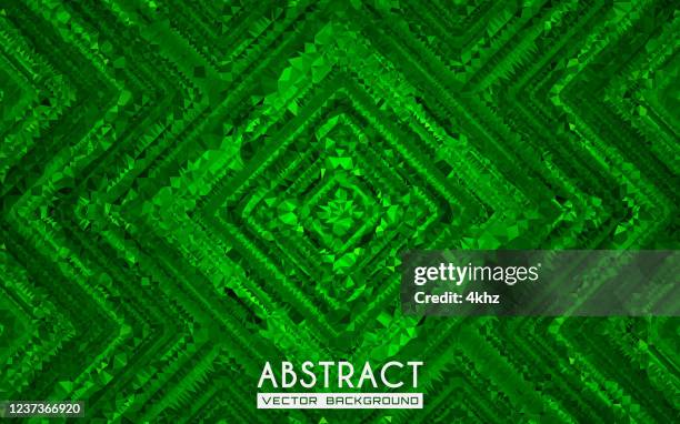 abstract green polygons surreal binary code background - green matrix background stock illustrations