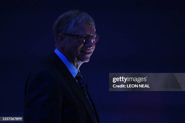 Microsoft founder-turned-philanthropist Bill Gates attends the Global Investment Summit at the Science Museum in London on October 19, 2021.