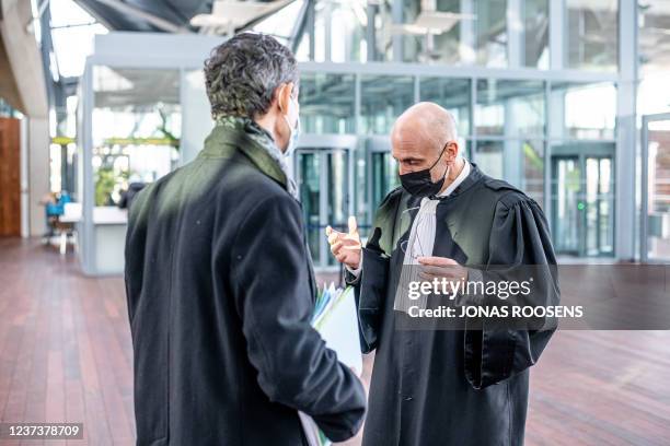 Lawyer John Maes is seen ahead of the verdict session of the assizes trial of Steve Bakelmans, before the Assize Court of Antwerp province in Antwerp...