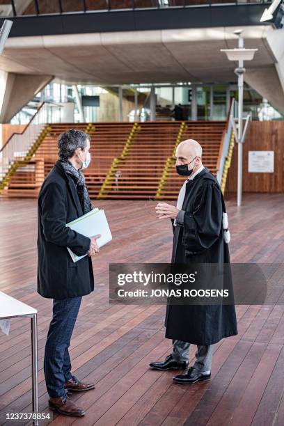 Lawyer John Maes is seen ahead of the verdict session of the assizes trial of Steve Bakelmans, before the Assize Court of Antwerp province in Antwerp...