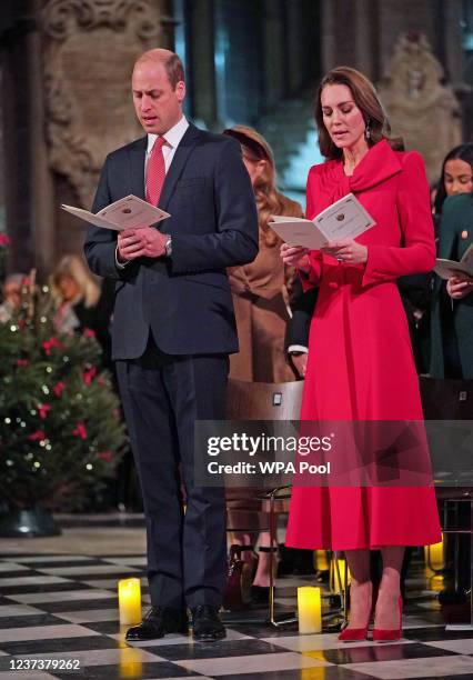 Previously unissued photo dated 08/12/21 Prince William, Duke of Cambridge and Catherine, Duchess of Cambridge take part in 'Royal Carols - Together...