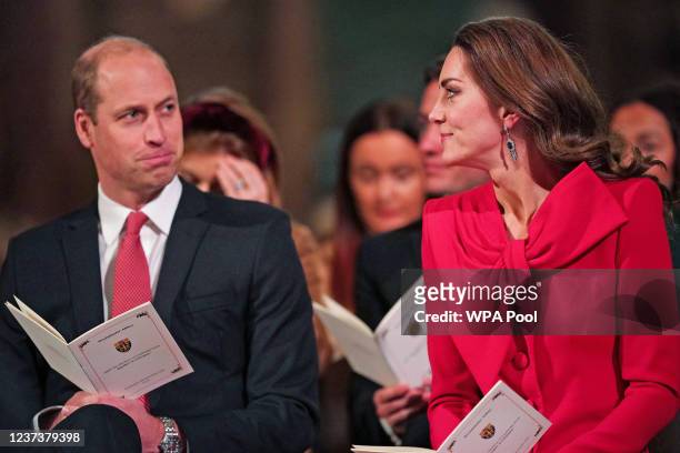 Previously unissued photo dated 08/12/21 Prince William, Duke of Cambridge and Catherine, Duchess of Cambridge take part in 'Royal Carols - Together...