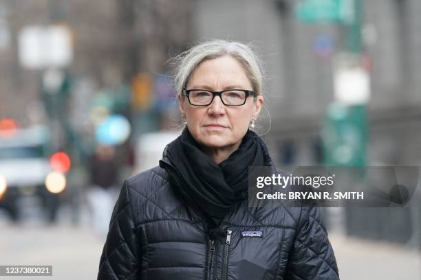 Defense attorney Laura Menninger arrives at court as deliberations continue in the trail of her client Ghislaine Maxwell, in New York on December 22,...