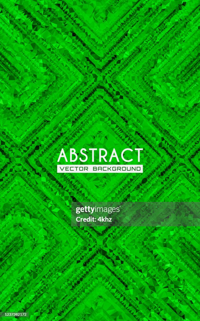 Abstract Green Polygons Surreal Binary Code Background High-Res Vector ...