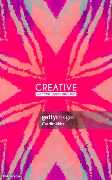 grunge colorful polygons creative abstract background - kaleidoscope pattern stock illustrations