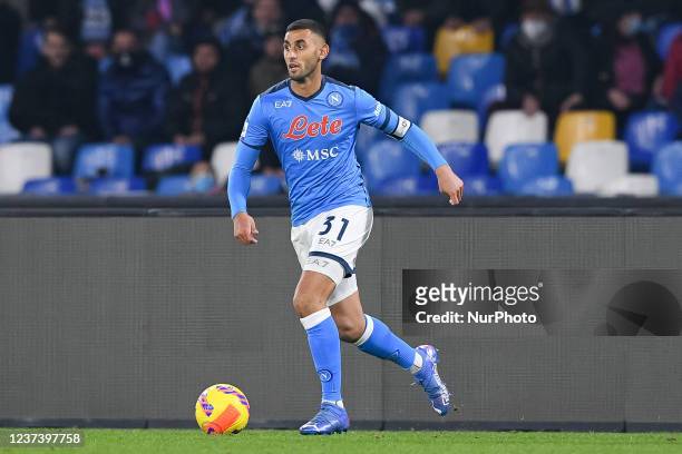 Faouzi Ghoulam of SSC Napoli during the Serie A match between SSC Napoli and Spezia Calcio at Stadio Diego Armando Maradona, Naples, Italy on 22...