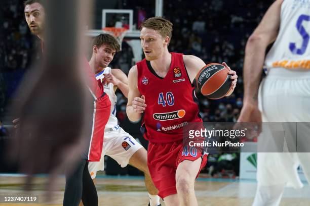 Grigonis, Marius of CSKA Moscow during the Turkish Airlines EuroLeague Regular Season Round 17 match between Real Madrid and CSKA Moscow at Wizink...