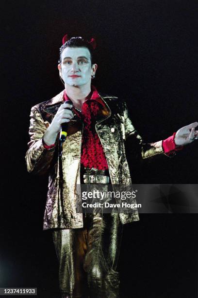 Bono appears as Mr MacPhisto as he performs with U2 during the Zoo tour in 1992