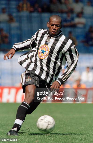 Faustino Asprilla of Newcastle United in action during the Umbro International Tournament Third-place match between Ajax and Newcastle United at...