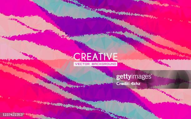 grunge colorful polygons creative abstract background - electronic music stock illustrations
