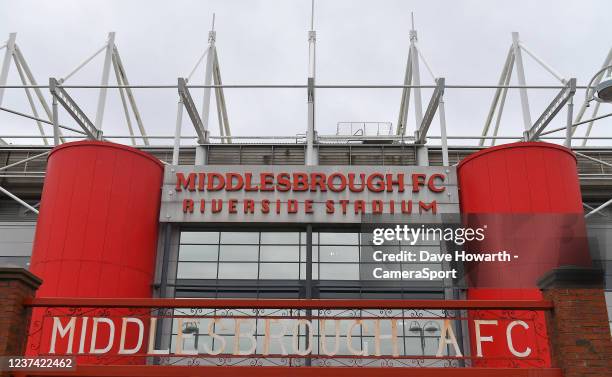 General view of the Riverside Stadium home of Middlesbrough during the Sky Bet Championship match between Middlesbrough and Nottingham Forest at...