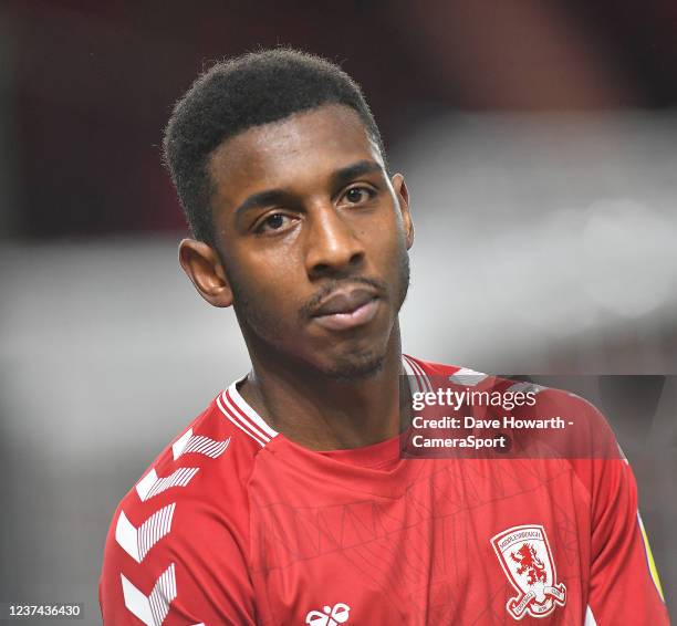 Middlesbrough's Isaiah Jones during the Sky Bet Championship match between Middlesbrough and Nottingham Forest at Riverside Stadium on December 26,...