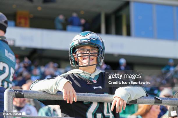 Philadelphia Eagles fan looks on during the game between the New York Giants and the Philadelphia Eagles on December 26, 2021 at Lincoln Financial...