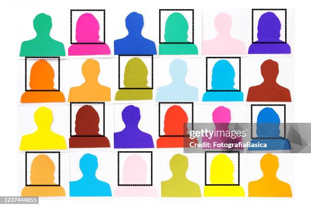 facially recognized women - looking at multiple monitors stock illustrations