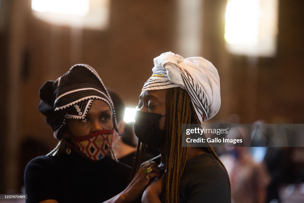 Interfaith service for Archbishop Desmond Tutu at St Alban's Cathedral in South Africa