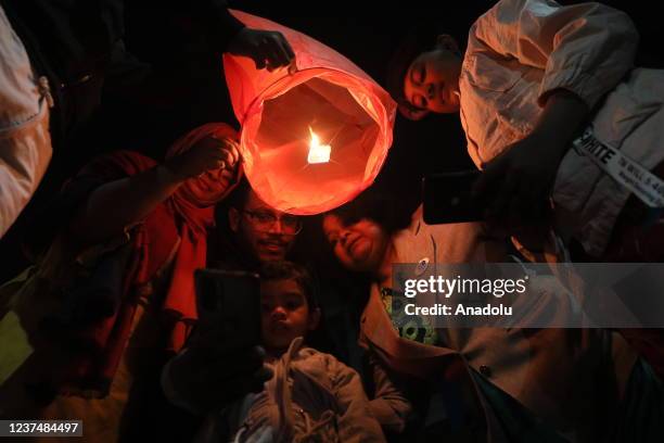 Bangladeshi people celebrate the new year in Dhaka Bangladesh on January 01, 2022.