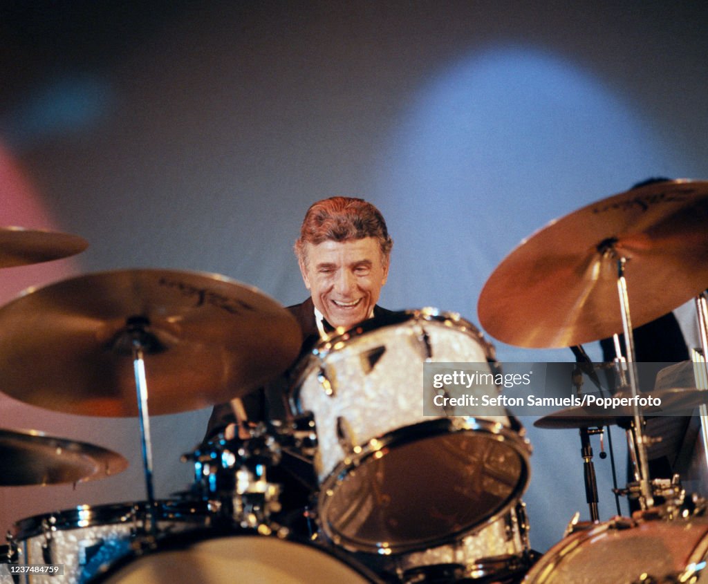 Bellson American jazz drummer and composer Louie Bellson performing on stage ...