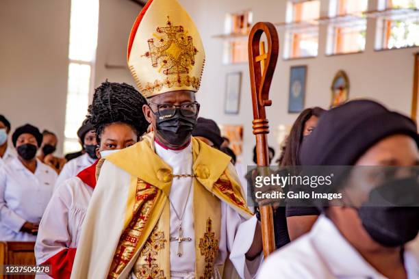 Thanksgiving Mass in honour of Archbishop Desmond Tutu at Holy Cross Anglican Church on December 31, 2021 in Soweto, South Africa. Archbishop Desmond...