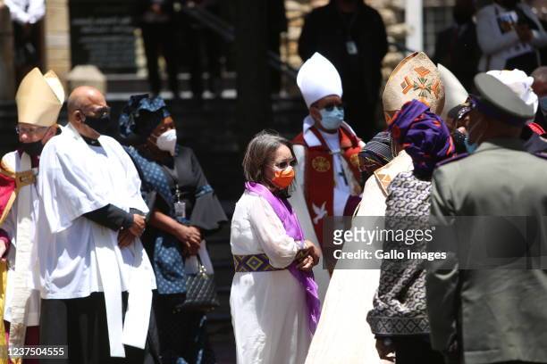 Minister Patricia de Lille at the official funeral of Archbishop Desmond at George?s Cathedral Church on January 01, 2021 in Cape Town, South Africa....