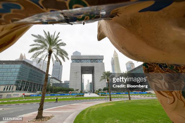 The Gate building at the Dubai International Financial Centre in Dubai, United Arab Emirates, on Sunday, Jan. 2, 2022. Dubai set out...
