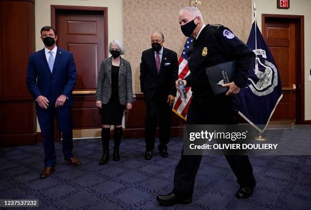 Architect of the Capitol Brett Blanton, Senate Sergeant-at-Arms Karen Gibson, House Sergeant-at-Arms William Walker and US Capitol Police Chief J....