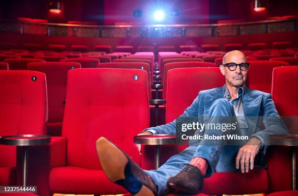Actor Stanley Tucci is photographed for the Times magazine on August 9, 2021 in London, England.