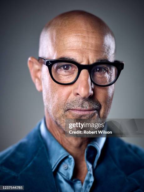 Actor Stanley Tucci is photographed for the Times magazine on August 9, 2021 in London, England.