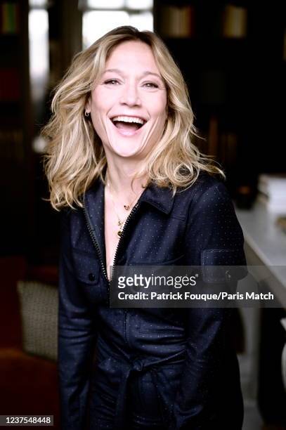 Actor and film director Caroline Vigneaux is photographed for Paris Match on November 2, 2021 in Paris, France.