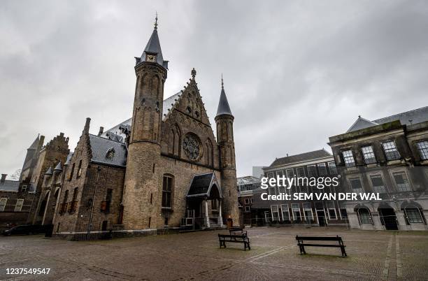 The Ridderzaal building in the Binnenhof castle is pictured on January 5, 2022 in The Hague. - The Ridderzaal is used for the annual state opening of...