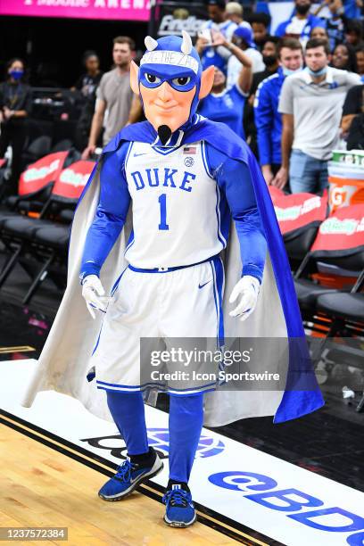 Duke mascot looks on after the Continental Tire Challenge college basketball game between the Duke Blue Devils and the Gonzaga Bulldogs on November...