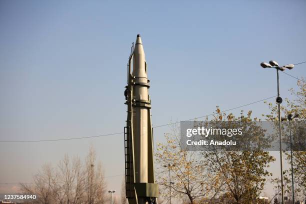 Ballistic missiles fired at al-Asad Air Base where the US soldiers are located in the Anbar province of Iraq to avenge the death of the Revolutionary...