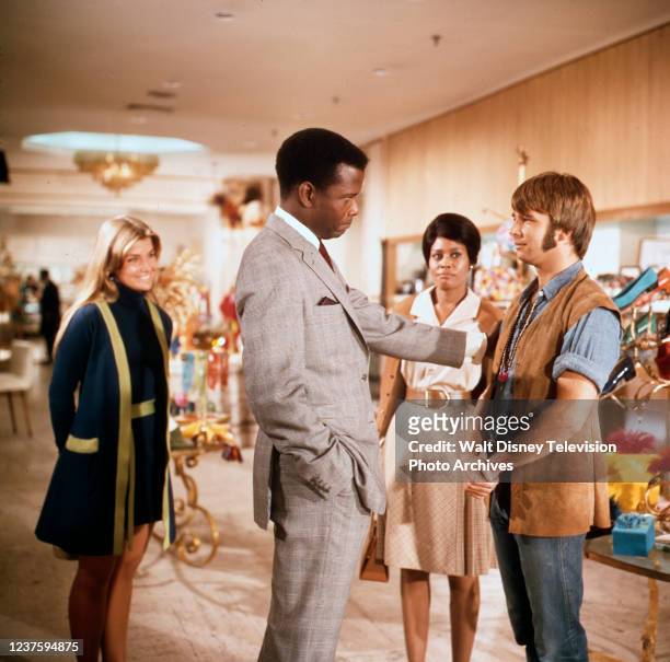Los Angeles, CA Lauri Peters, Sidney Poitier, Abbey Lincoln, Beau Bridges appearing in the movie 'For the Love of Ivy'.