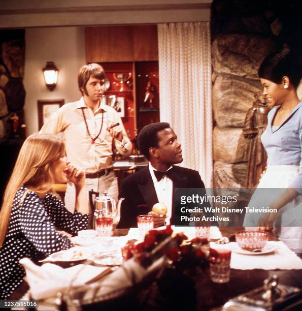 Los Angeles, CA Lauri Peters, Beau Bridges, Sidney Poitier, Abbey Lincoln appearing in the movie 'For the Love of Ivy'.