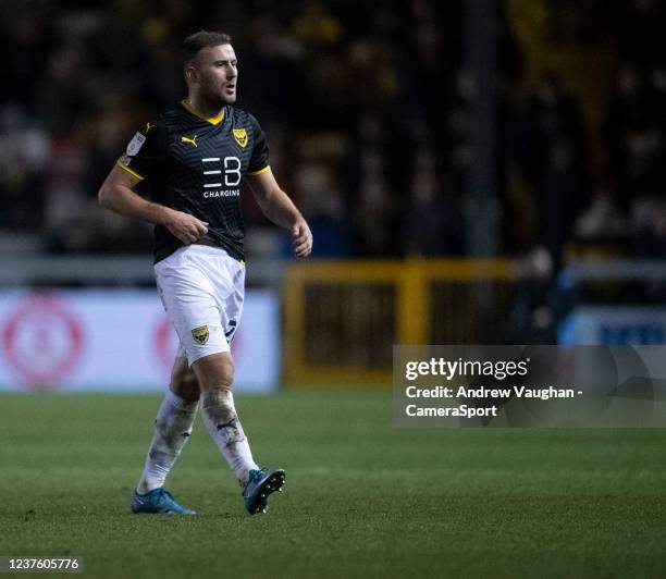 Oxford United's Herbie Kane leaves the pitch after being shown a straight red card by Referee Sebastian Stockbridge during the Sky Bet League One...