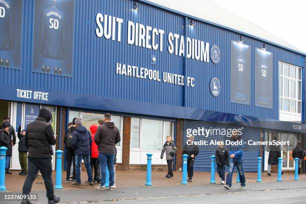 General view of Victoria Park, home of Hartlepool United during the Emirates FA Cup Third Round match between Hartlepool United and Blackpool at Suit...