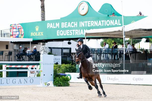 Hailey Royce during the $25,000 CaptiveOne Advisors Championship Jumper Classic at the Winter Equestrian Festival on January 8, 2022 at The Palm...